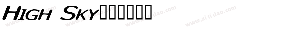 High Sky字体转换